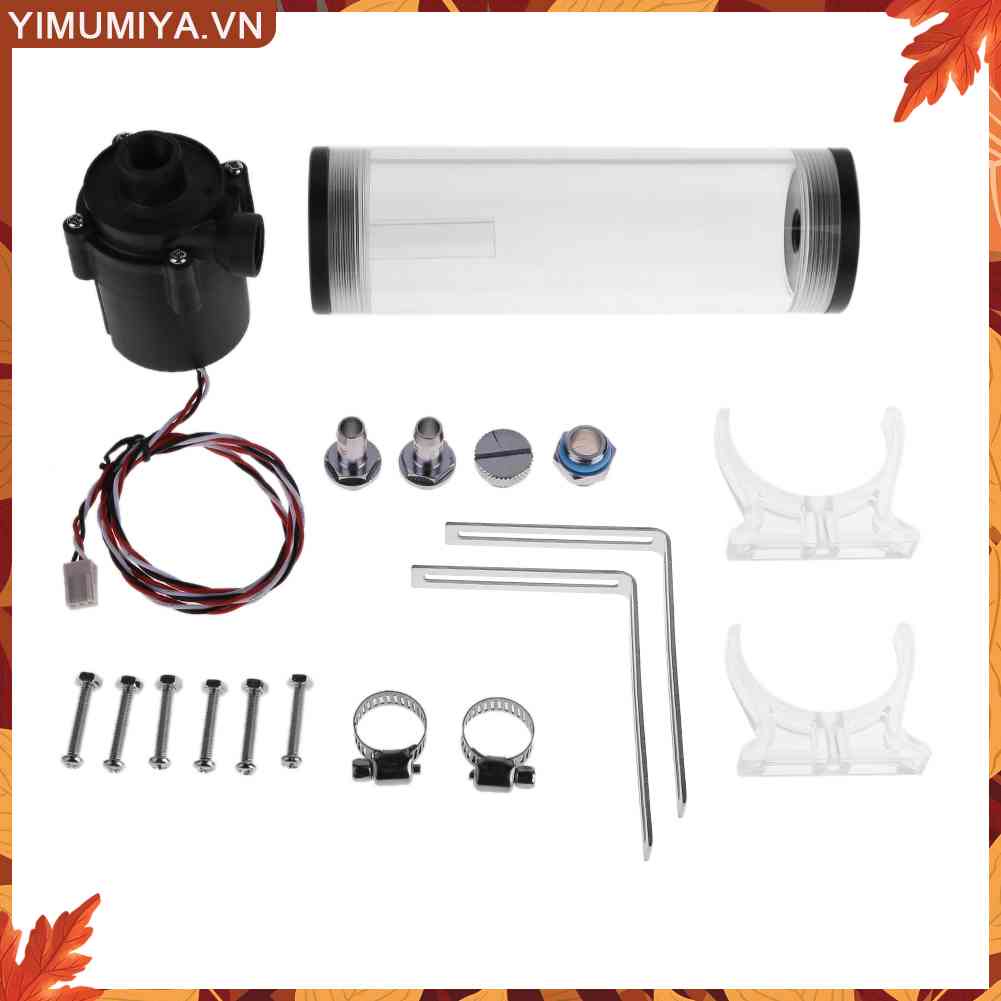 ☼Yimumiya ☼ Ống Bơm Nước Hình Trụ G1 / 4 Ren XHC8 + 160mm Cho CPU#