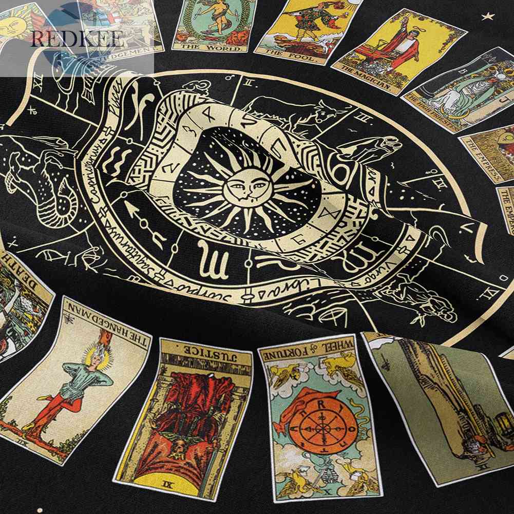 Thảm Treo Tường Họa Tiết Mandala Tarot Kích Thước 95x73cm