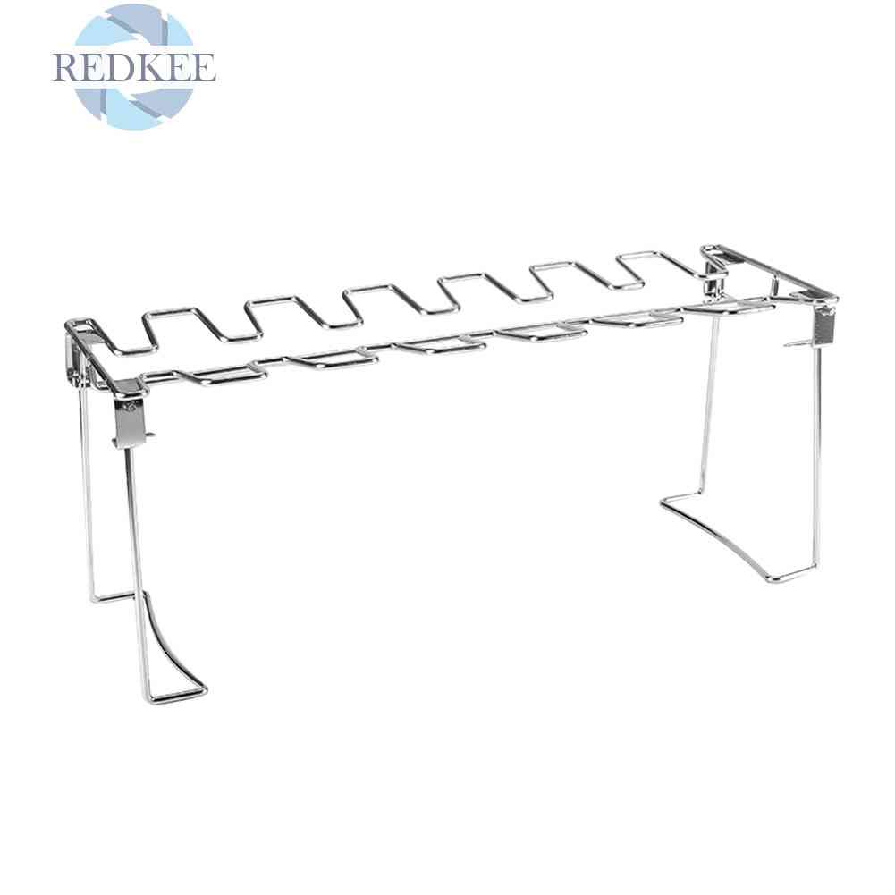 Kệ Nướng Cánh Gà Bằng Thép Không Gỉ 14 Ngăn Có Thể Gập Lại