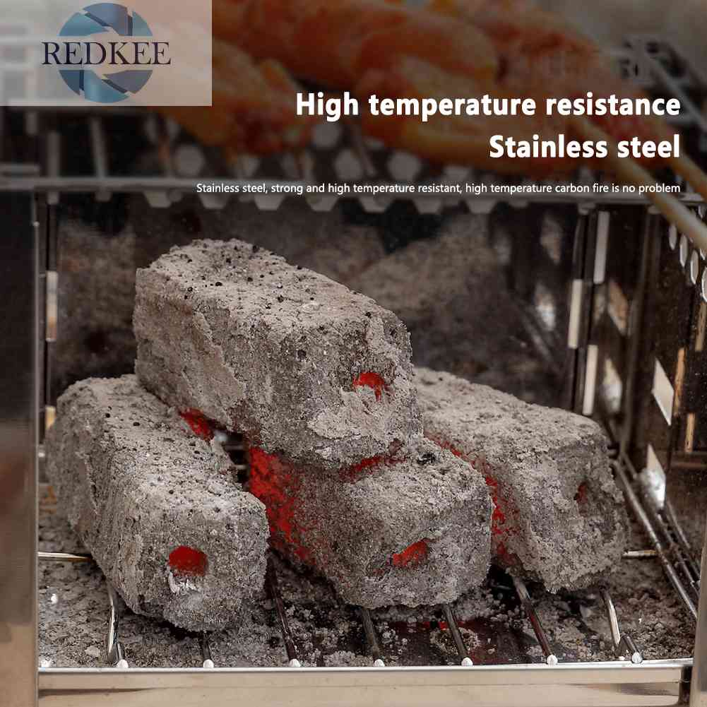 Bếp Than Củi Hai Lớp Mini Có Thể Gấp Gọn Tiện Dụng Khi Đi Cắm Trại