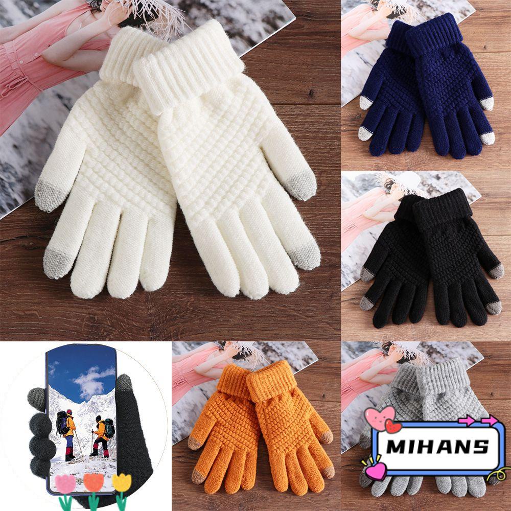 Găng Tay Len Dày Có Thể Chạm Màn Hình Cảm Ứng