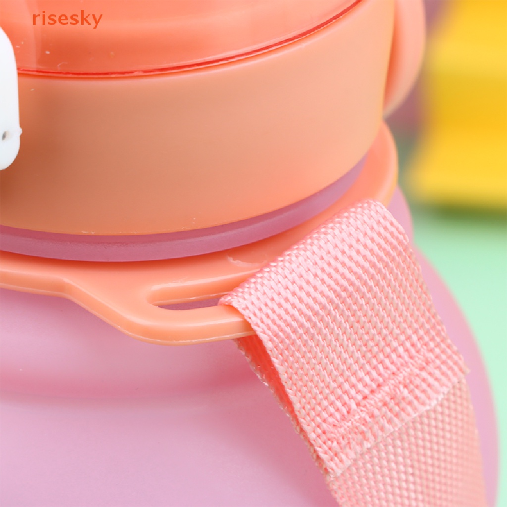 1 Bình Nước Hình Chú Vịt Dễ Thương Có Dây Đeo Tùy Chỉnh Kèm Ống Hút Tiện Dụng Cho Học Sinh