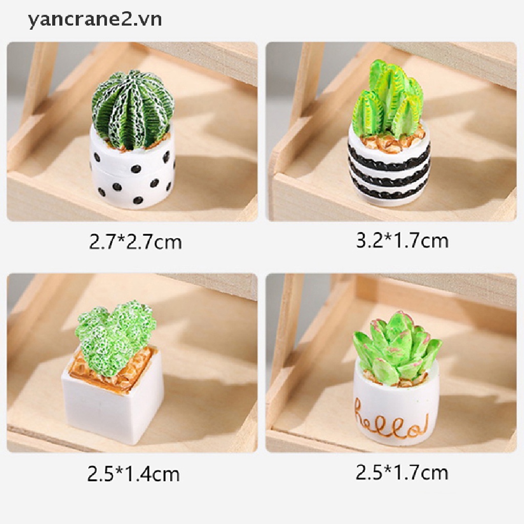 Chậu Cây Xương Rồng Mini Trang Trí Nhà Búp Bê {yancrane2.vn}