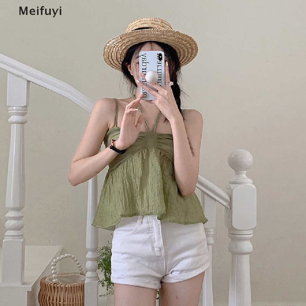 Áo Voan Hai Dây Mùa Hè Kiểu Dáng Ngọt Ngào Quyến Rũ Cho Nữ