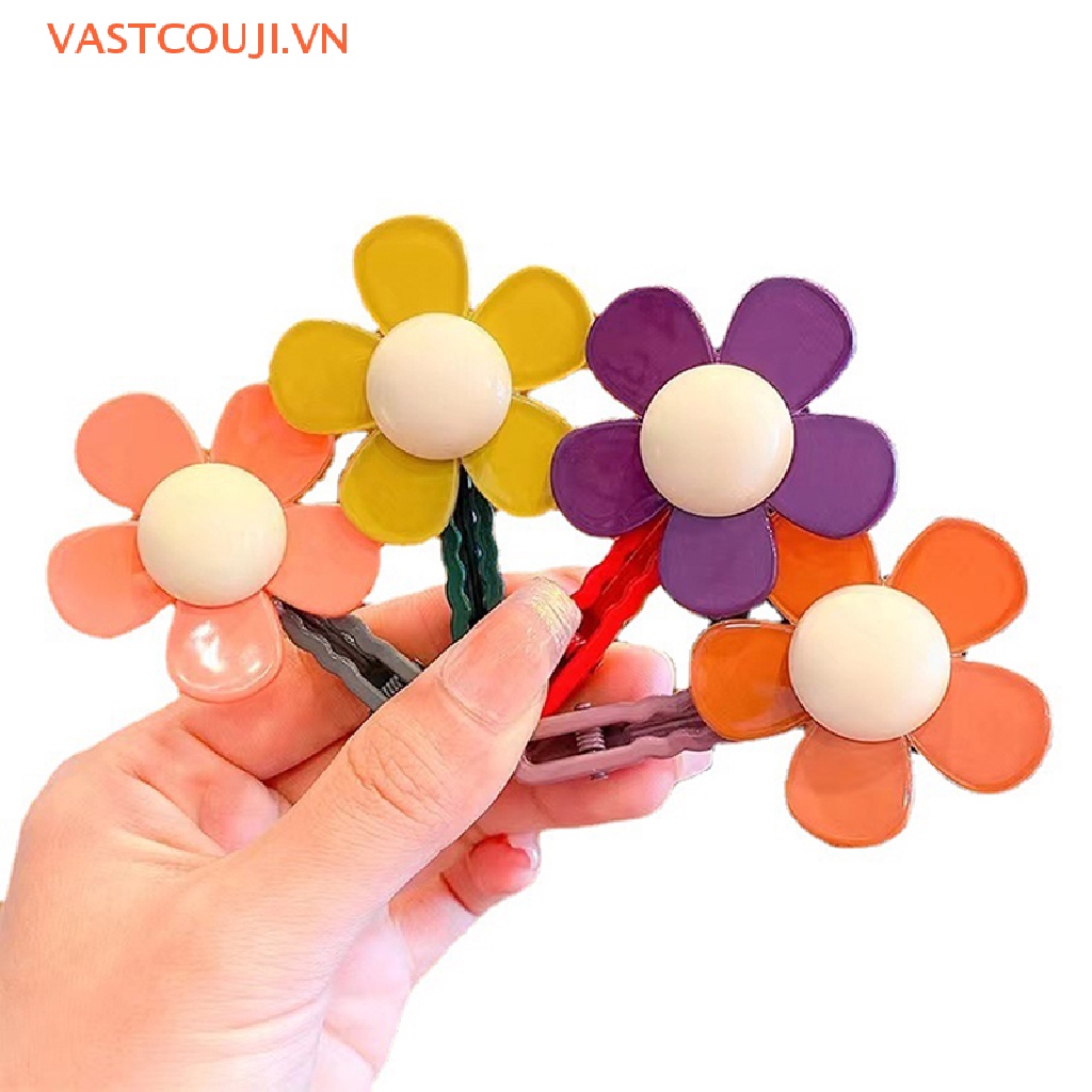Kẹp Tóc Hình Hoa Nhiều Màu Sắc Ngọt Ngào Cho Nữ