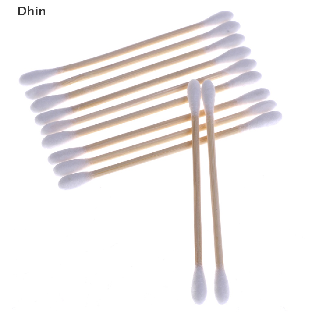 Set 100 Tăm Bông Cotton Hai Đầu Dùng Một Lần Trang Điểm Tiện Dụng