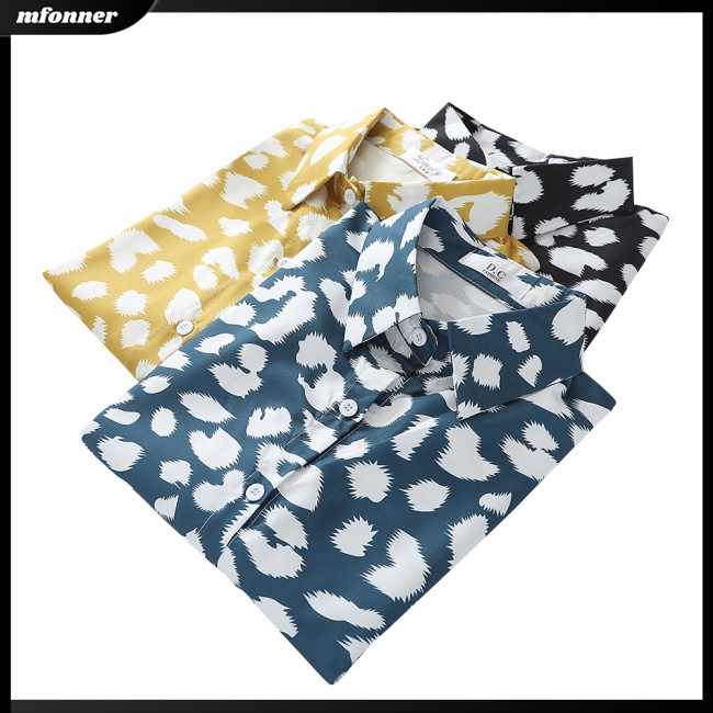 Áo Sơ Mi Cotton Tay Dài Họa Tiết Da Báo Dành Cho Nữ