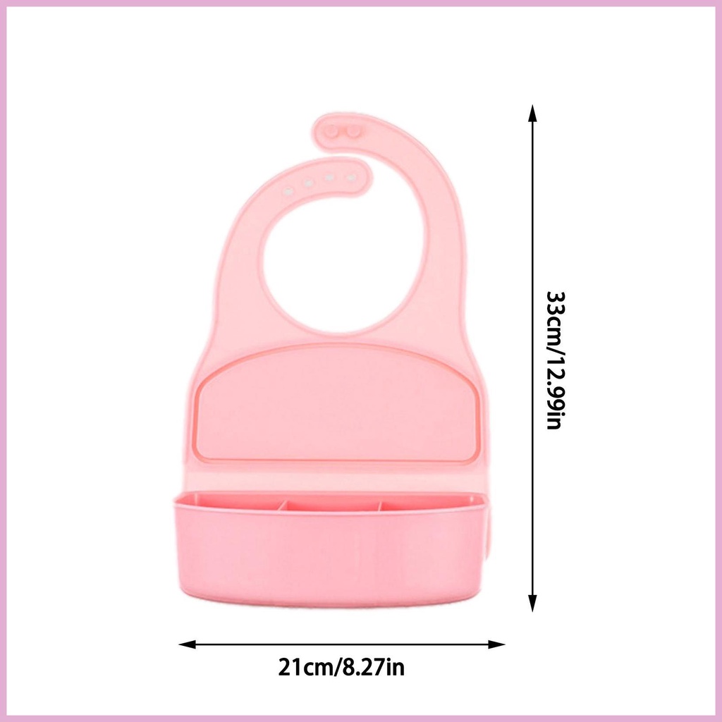 Yếm Ăn Bằng Silicone Có Nút Cài Dành Cho Trẻ Sơ Sinh