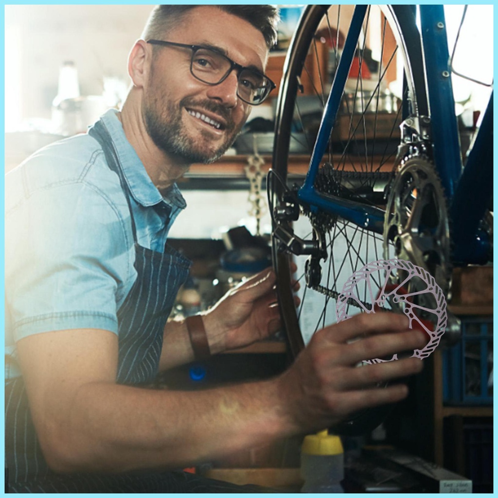 Bộ Phanh Đĩa Trước Và Sau Bằng Thép Không Gỉ Kèm 6 Ốc Vít Cho Xe Đạp