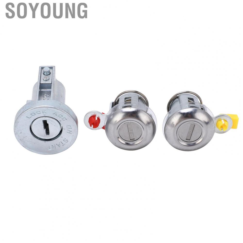 Soyoung Ignition Lock Cylinder Switch with Keys Sturdy Construction for Car