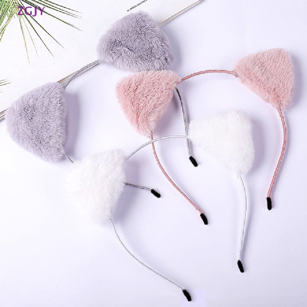 Băng Đô Tai Mèo Bông Đáng Yêu Dành Cho Nữ Mới