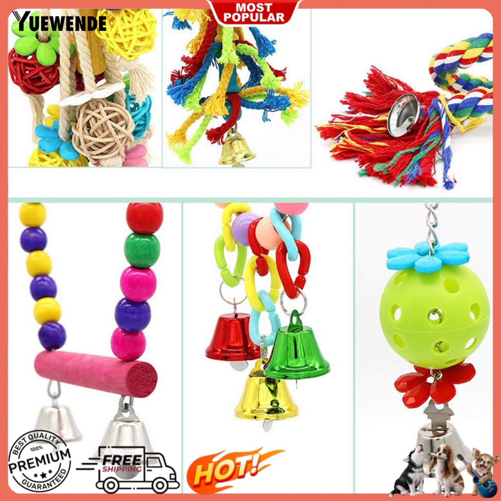 Set 6 Đồ Chơi Đứng Dễ Lắp Đặt Cho Chim Vẹt