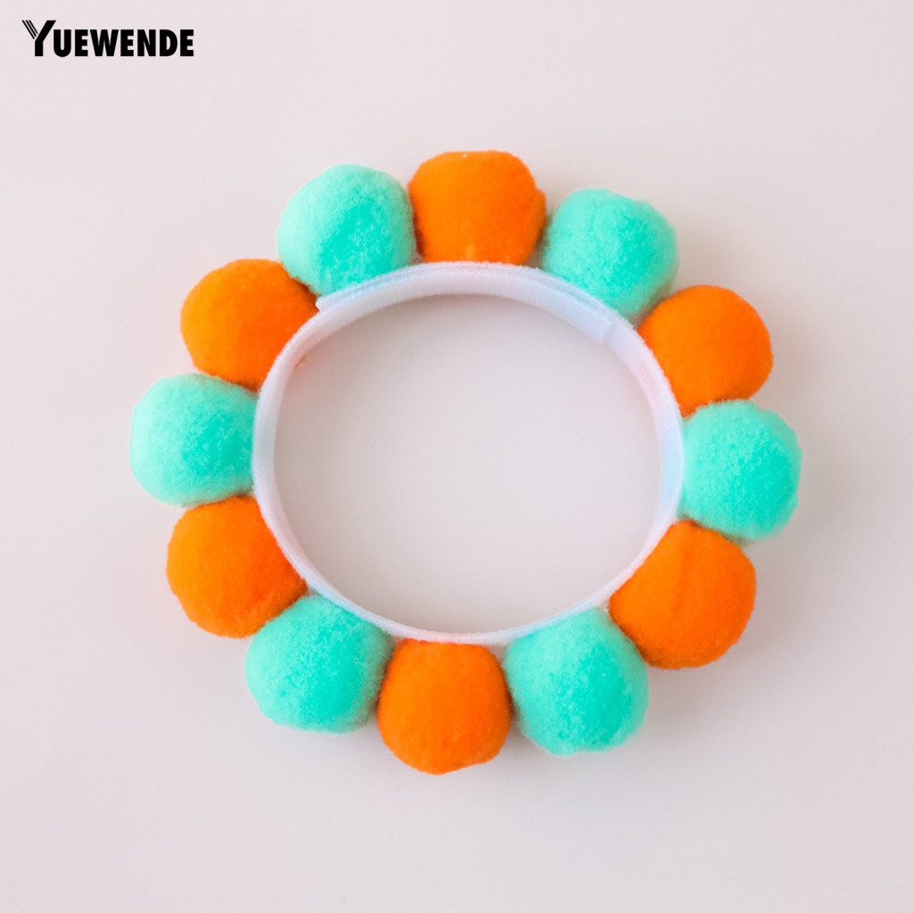 Ye.b Vòng Cổ Họa Tiết Ruy Băng Đính Bóng Lông Trọng Lượng Nhẹ Độ Co Giãn Cao Mặc Hàng Ngày Cho Cún