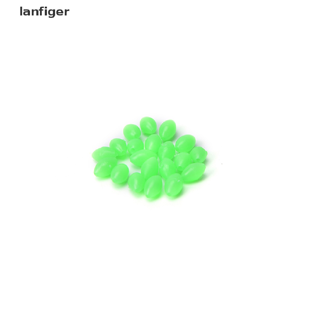 Set 100 Hạt Phát Sáng Hình Oval Mềm Mại Kích Thước 5mm / 8mm / 10mm Dùng Trong Câu Cá