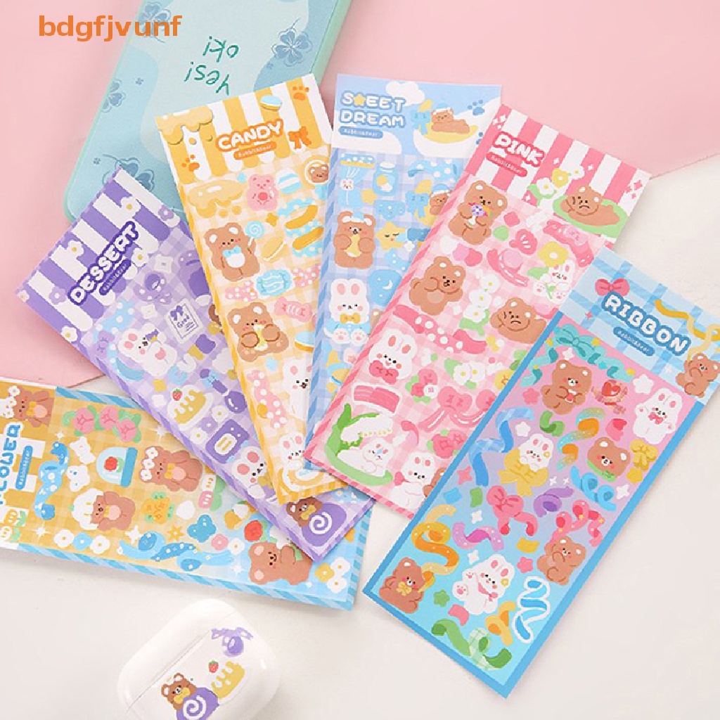 Bdgf Set 6 Tấm Hình Dán Hoạt Hình Dễ Thương Lấp Lánh Phong Cách Hàn Quốc Trang Trí Sổ Tay Văn Phòng Phẩm VN