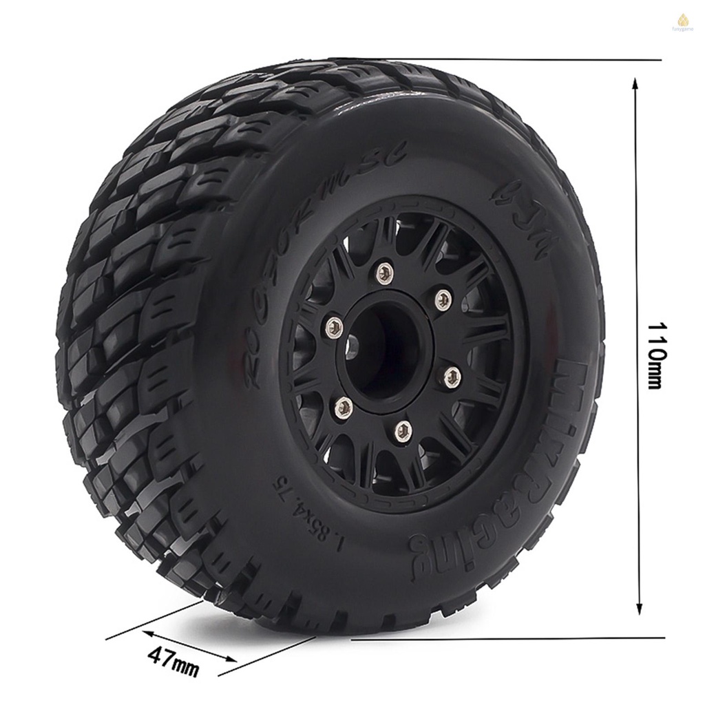 Set 4 Bánh Xe Thay Thế 12MM 14MM 17MM Cho Xe Địa Hình Điều Khiển Từ Xa Arma TRX HSP Tamiya HPI