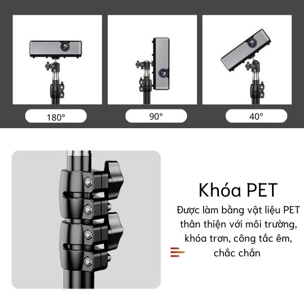 Giá đỡ máy chiếu Giá đỡ ba chân trên sàn có thể điều chỉnh, có thể gập lại Thích hợp cho nhiều loại máy chiếu