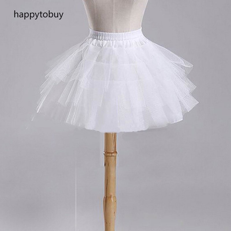 Áo Khoác Petticoats Lưới Ba Lớp Họa Tiết Hoa Trắng Dành Cho Bé Gái < HP >