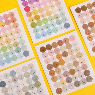 Sticker Dán Trang Trí Nhật Ký Hình Mặt Cười Dễ Thương DIY