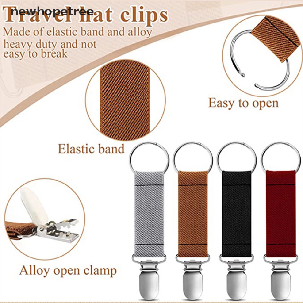 Newhopetree Kẹp Mũ Lưỡi Trai Co Giãn Đa Năng Tiện Dụng Mang Theo Du Lịch Cắm Trại