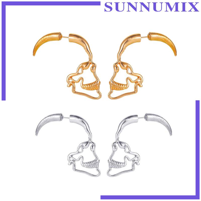 Bông Tai Hình Đầu Lâu Phong Cách Punk Cổ Điển Độc Đáo