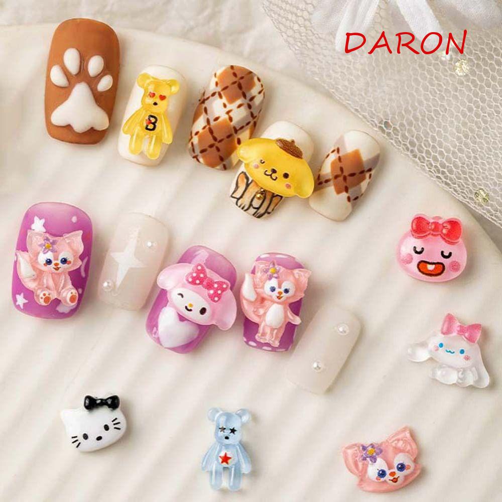 Phụ Kiện Trang Trí Móng Tay 3D Bằng Nhựa Resin Họa Tiết Hoạt Hình Phong Cách Nhật Bản