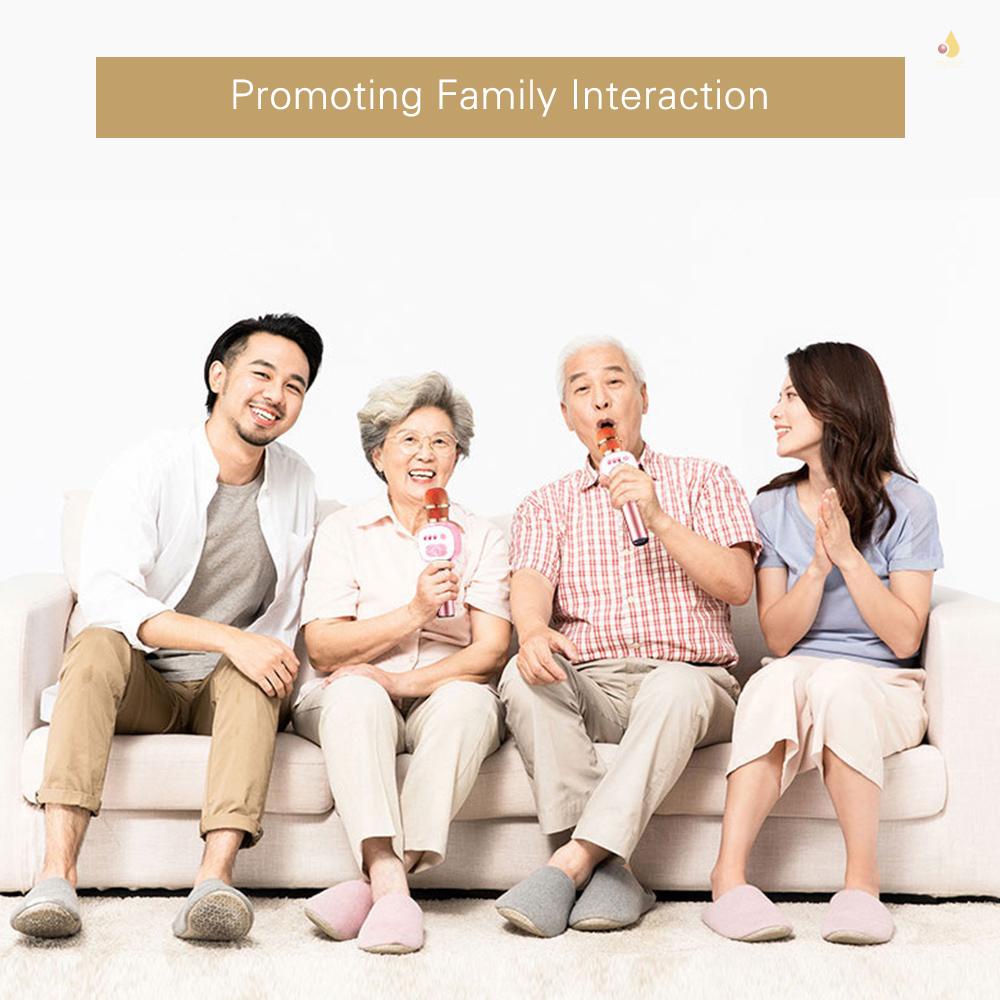 Micro Karaoke Không Dây Có Hiệu Ứng Đèn LED Dành Cho Trẻ Em