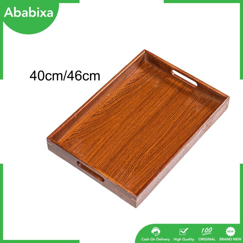 Khay Phục Vụ Bằng Gỗ Có Tay Cầm Phong Cách Nhật Bản Cho Phòng Khách