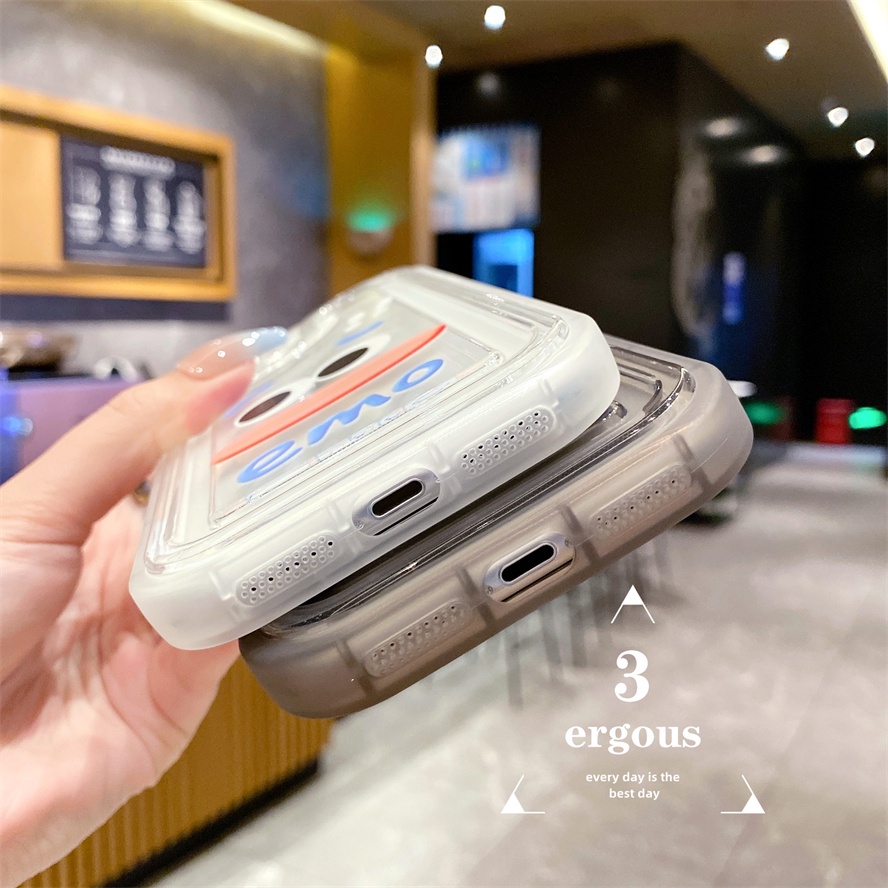 Ốp Điện Thoại TPU Mềm Họa Tiết Mặt Cười Vui Nhộn Bảo Vệ Ống Kính Cho iPhone 14 13 12 11 Pro Max 7 8 Plus SE2020 X XR Xs Max