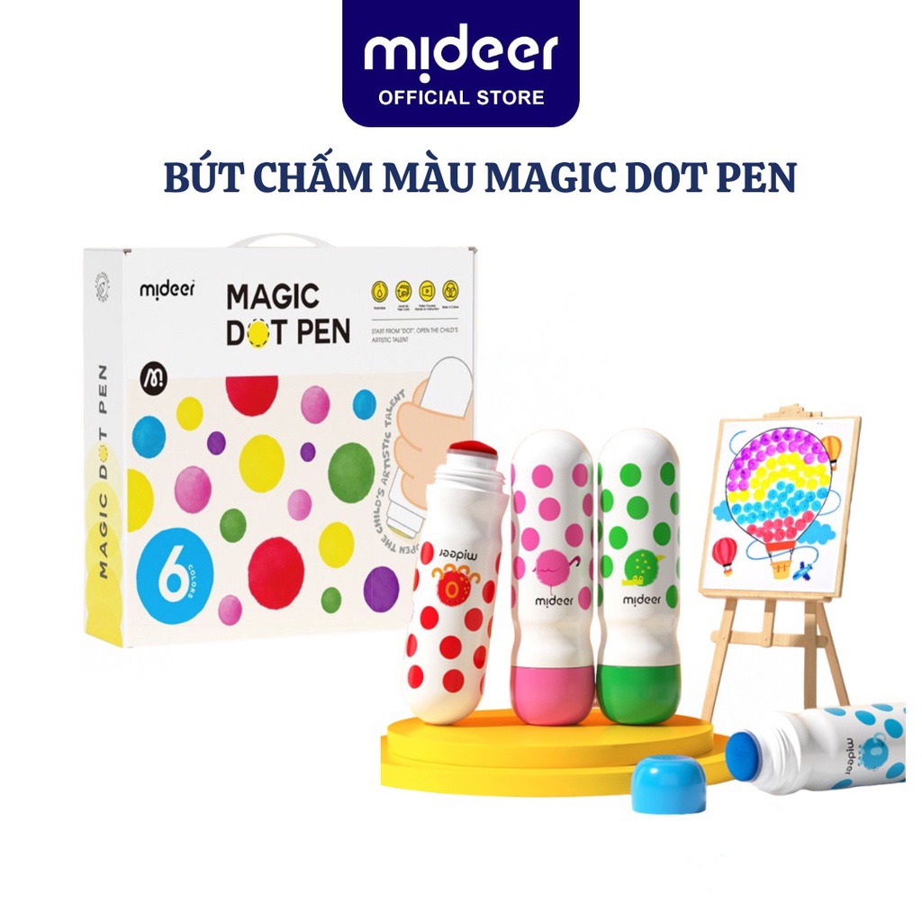 Bút chấm màu Dot ma thuật Mideer Magic Dot Marker cho bé 2,3,4,5 tuổi