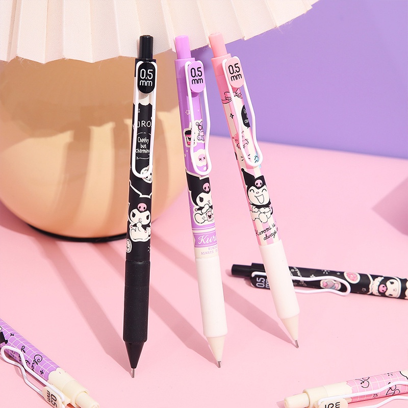 Bút Chì Vẽ Kulomi 0.5mm Tự Động 0.5mm Màu Tím In Họa Tiết Hoạt Hình Dễ Thương Cho Bé