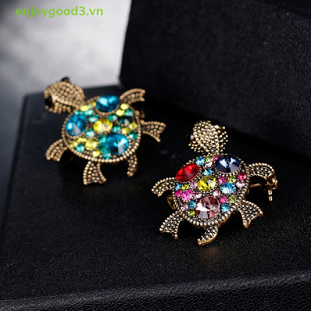 Trâm Cài Áo Hình Rùa Con Đính Đá Dễ Thương # Trâm Cài Áo Đính Đá Sang Trọng #