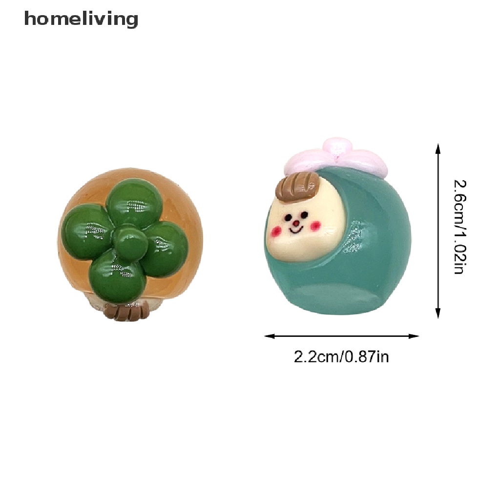 Bộ 2 Đồ trang trí Trái Xoài Hoạt Hình Mini Phát Sáng Dùng Trang Trí Tiểu Cảnh