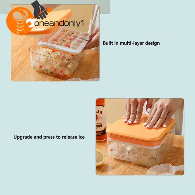 Khuôn Làm Đá Hai Lớp Sức Chứa Lớn Dễ Tháo Gỡ Cho Cocktail Whisky Coffee