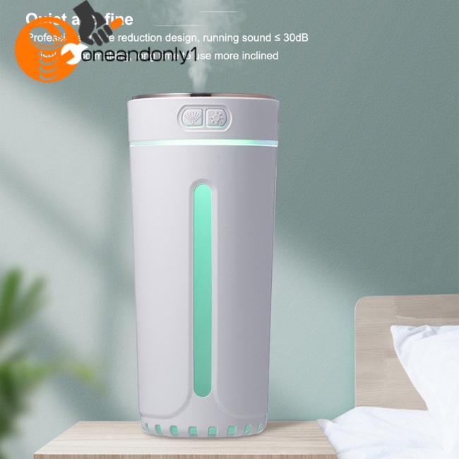 Máy Phun Sương Tạo Độ Ẩm Mini 300ml Tích Hợp Đèn Led Nhiều Màu Kèm Sạc Usb Tiện Dụng Cho Xe Hơi