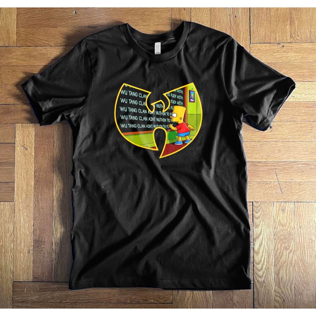 Áo Thun Nam Cổ Tròn In Hình Wutang Clan X Simpsons Cá Tính