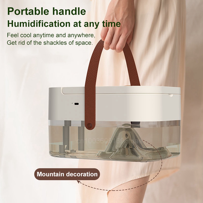 Quạt Phun Sương Làm Ẩm Không Khí 3 Trong 1 Để Bàn Kèm Đèn Sạc USB Tiện Dụng Cho Mùa Hè