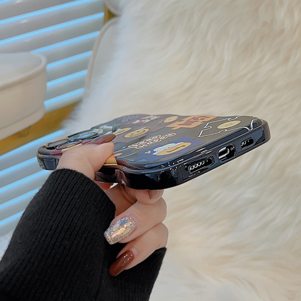 Ốp Điện Thoại TPU Mềm Chống Sốc Họa Tiết Mặt Cười Cho IPhone 11 12 13 14 Pro Max