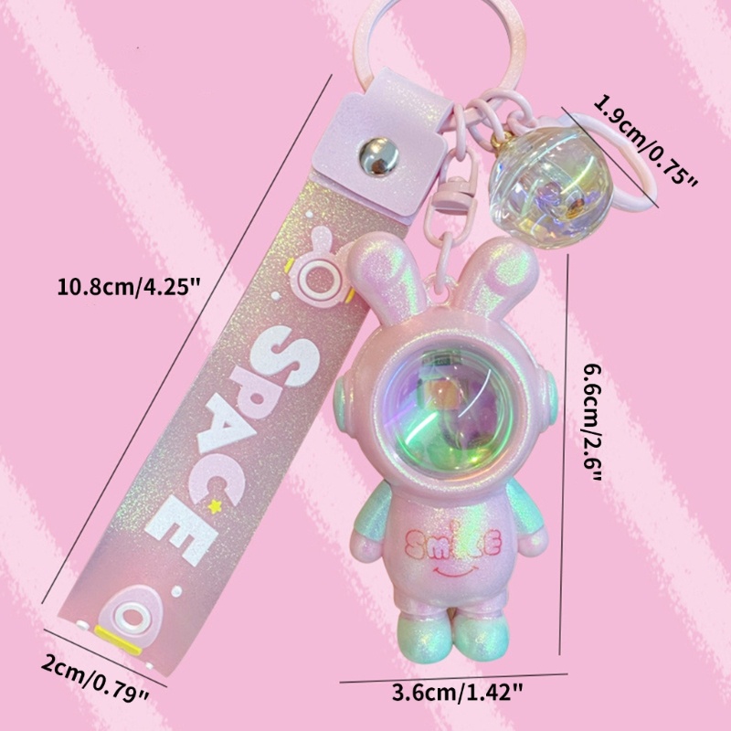 Móc Khóa Hình Thỏ Không Gian Bằng Hợp Kim Dành Cho Nữ