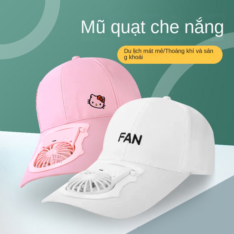 Mũ Lưỡi Trai Chống Nắng Kèm Quạt Sạc Usb Tiện Dụng Cho Người Lớn