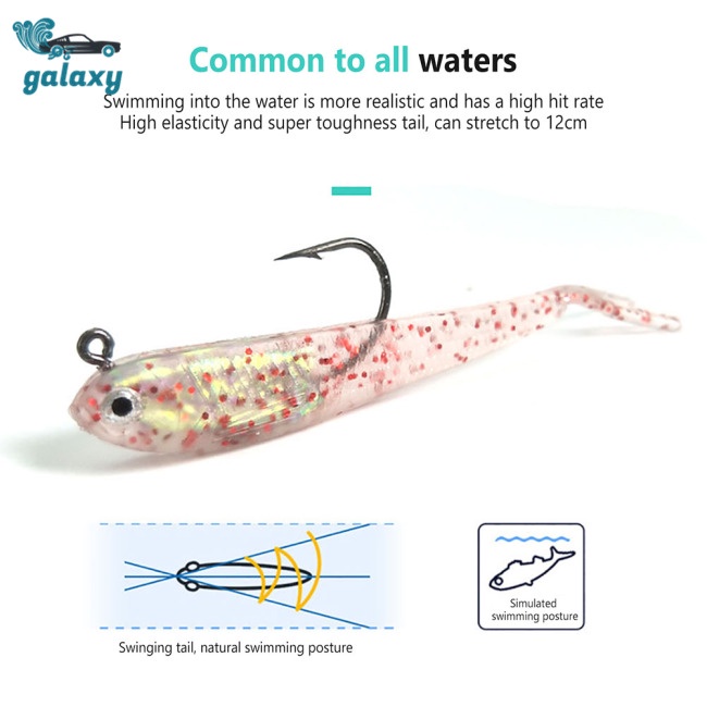 Galaxy Mồi Câu Cá 7cm / 5.5g Mắt 3d Phát Quang Có Móc Phù Hợp Cho Nước Biển