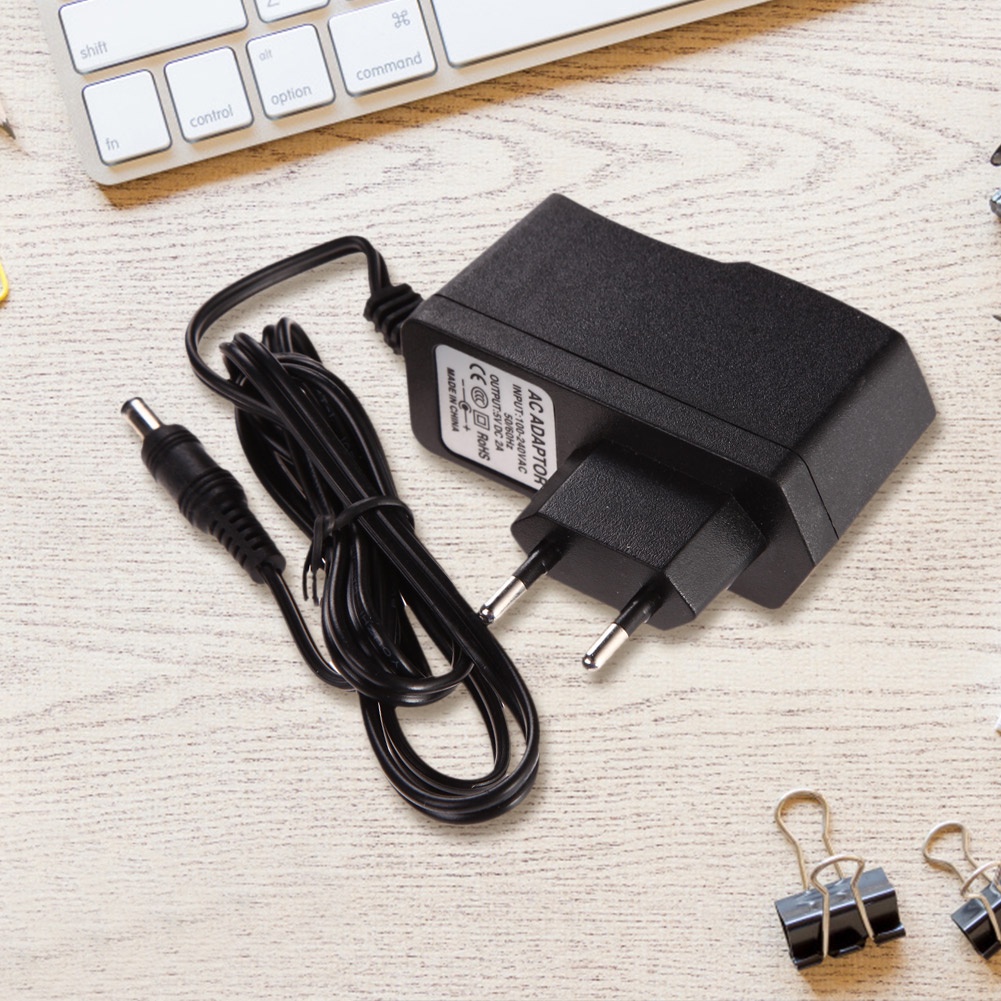 Phích Cắm Sạc EU AC 100-240V DC 5.5mm x 2.5MM 5V 2A 2000mA