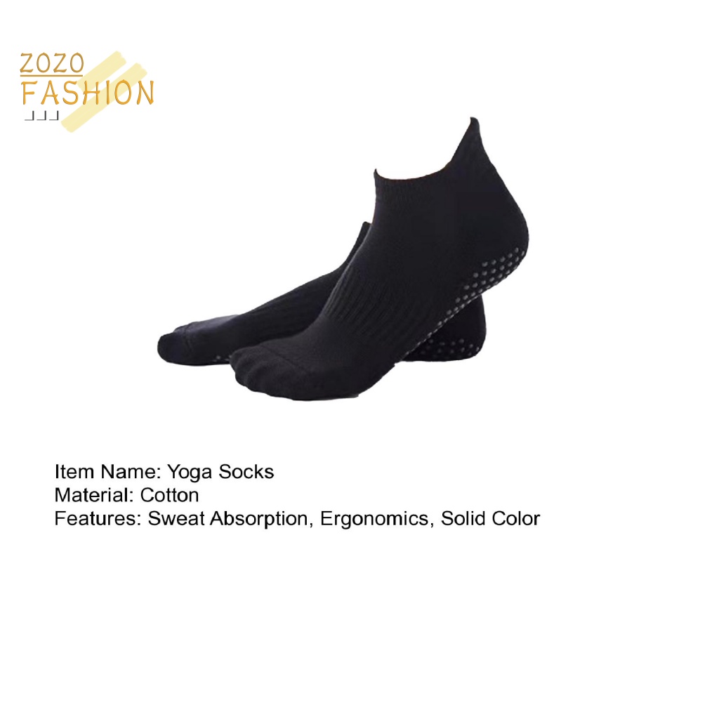 1 Đôi Vớ Cao Su Co Giãn Không Xỏ Lỗ Họa Tiết Chấm Bi Dùng Tập Yoga / Thể Thao