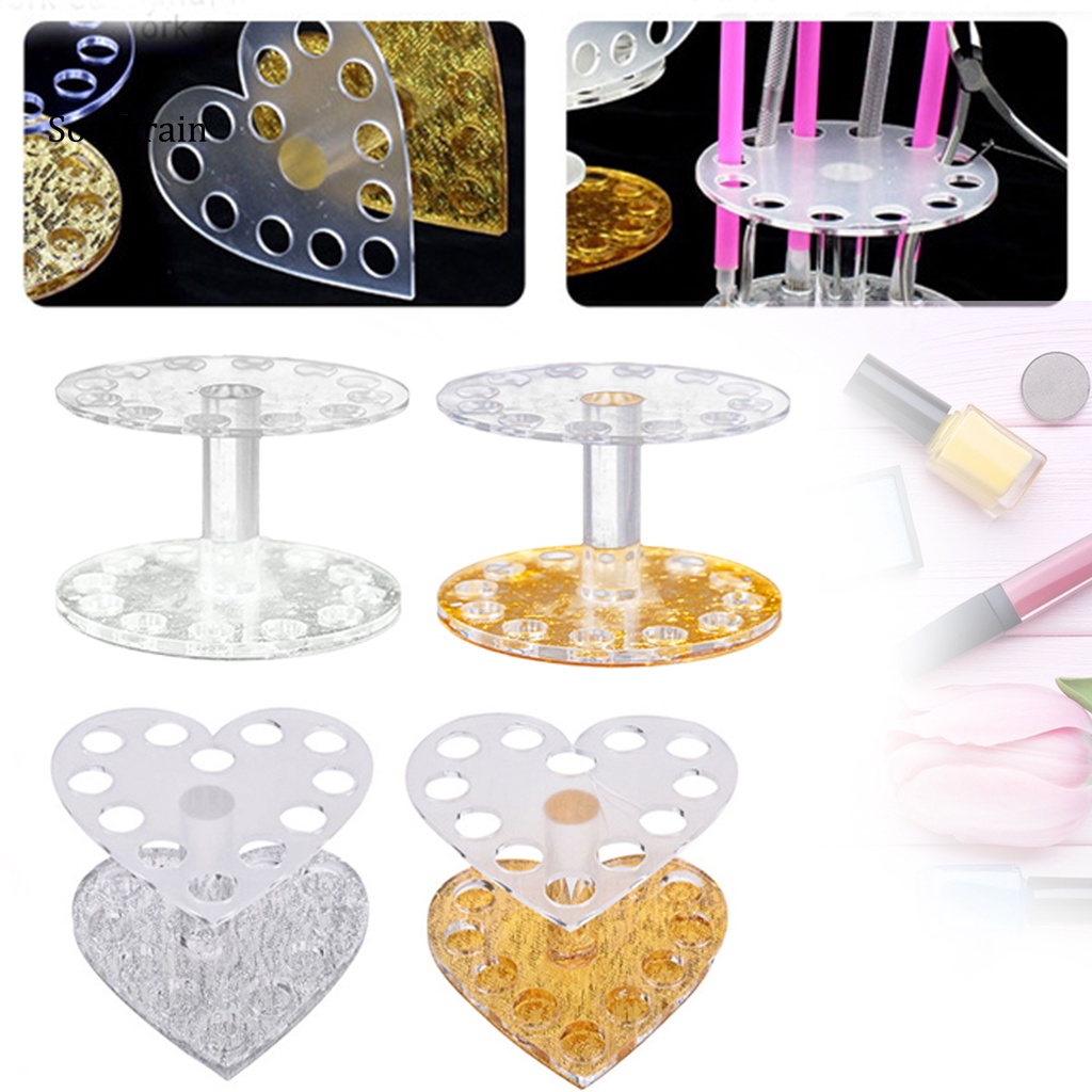 Giá Đỡ Bút / Bút Vẽ Móng Bằng Acrylic Màu Sáng Độ Bền Cao Tiết Kiệm Không Gian Tiện Dụng Cho Salon