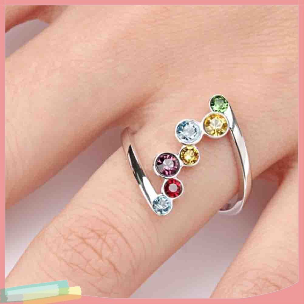Nhẫn Hợp Kim Đính Đá Nhiều Màu Sắc Thời Trang Cho Nữ