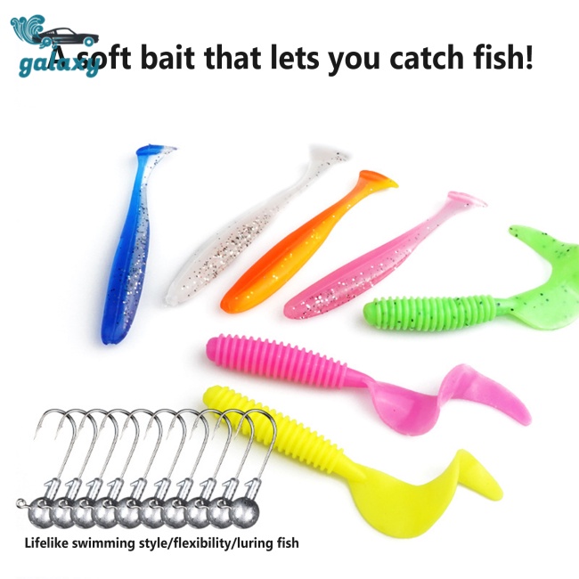 Galaxy Bộ Mồi Giả Câu Cá Hình Chữ T Bằng Nhựa