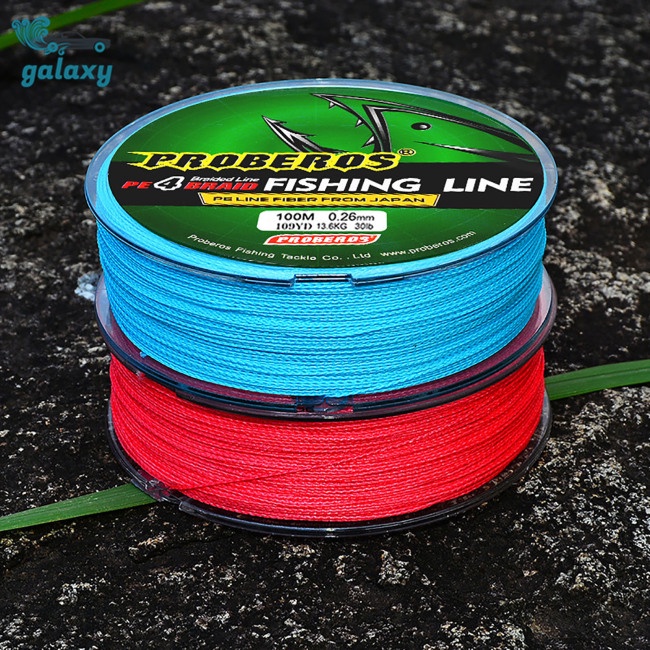 Galaxy Cuộn Dây Câu Cá Bện 4 Sợi Dài 0.4M 100m#-10# Cuộn Dây Câu Cá 6-100lb Bằng Nhựa Pe Siêu Co Giãn