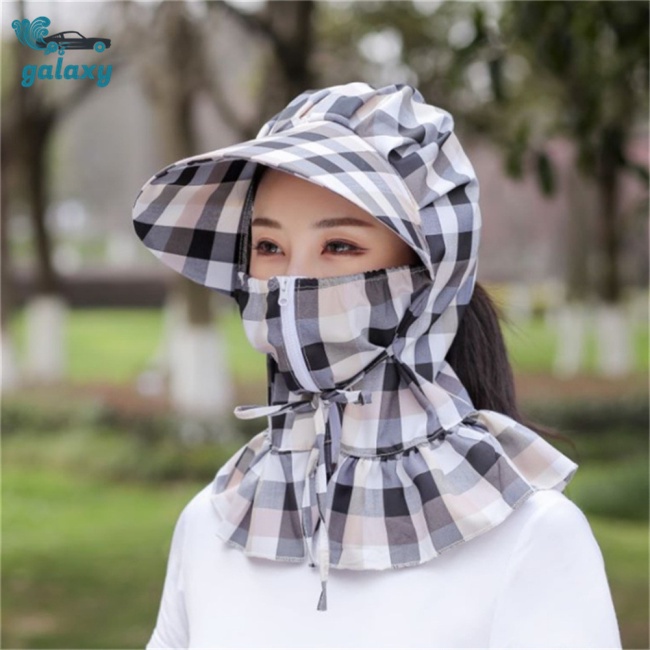 Galaxy Mũ Rộng Vành Chống Tia Uv Có Quạt Sạc Tiện Dụng Cho Nữ