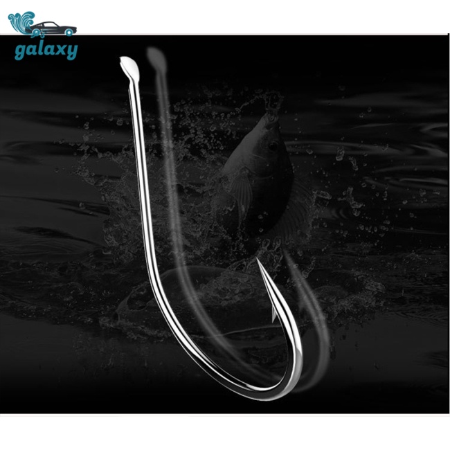 Galaxy Bộ 50 Móc Thép Cacbon Chất Lượng Cao 1#-10# Móc Câu Cá Cán Dài Chuyên Dụng Chất Lượng Cao