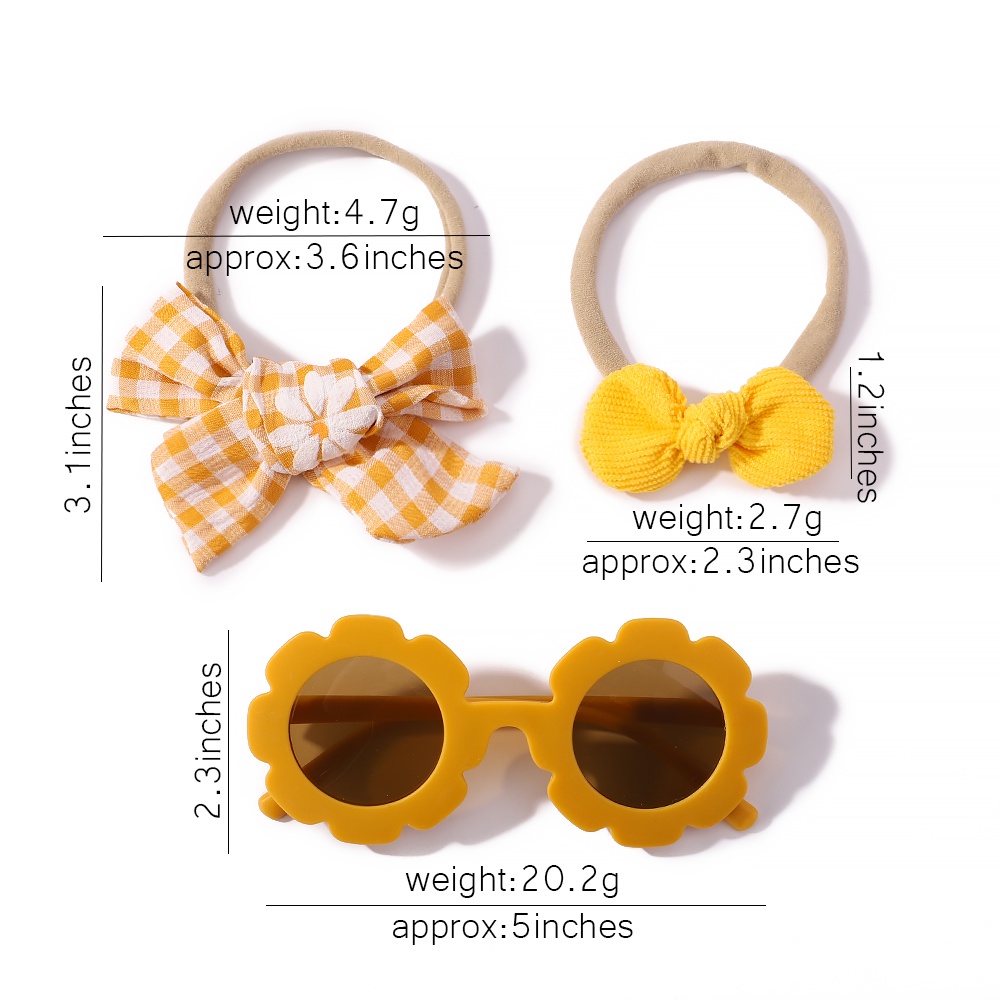 KidsBows Set 3 Băng Đô Nơ Dễ Thương Cho Bé Gái